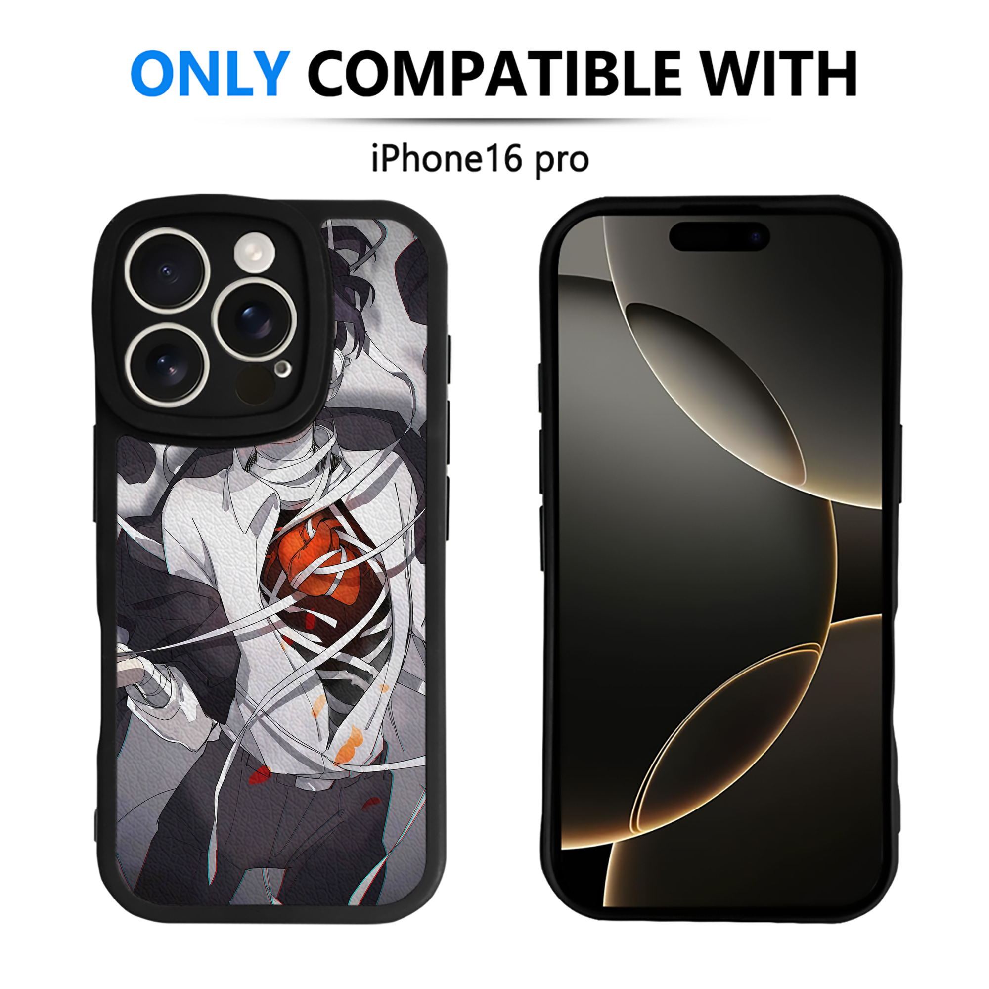 （画像用） 文豪ストレイドッグス Bungo Stray Dogs 【iPhone 16シリーズ対応】シリコンスマホケース（レザー調） 材質：シリコン